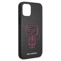 Karl Lagerfeld KLHCP12SPCUIKPI iPhone 12 mini 5,4" różowy/pink hardcase Karl Ikonik Outline