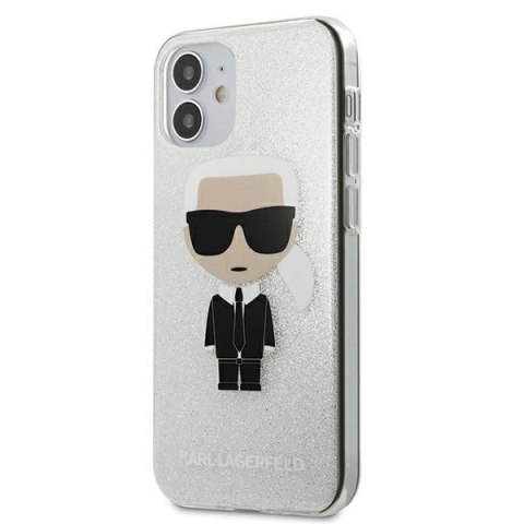 Karl Lagerfeld KLHCP12SPCUTRIKSL iPhone 12 mini 5,4" srebrny/silver hardcase Glitter Ikonik Karl Karl Lagerfeld KLHCP12SPCUTRIKSL iPhone 12 mini 5,4" srebrny/silver hardcase Glitter Ikonik Karl