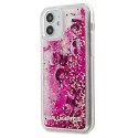 Karl Lagerfeld KLHCP12SROPI iPhone 12 mini 5,4" różowy/pink hardcase Glitter Charms