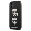 Karl Lagerfeld KLHCP12SSAKICKCBK iPhone 12 mini 5,4" czarny/black hardcase Saffiano Ikonik Karl&Choupette Head