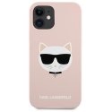 Karl Lagerfeld KLHCP12SSLCHLP iPhone 12 mini 5,4" hardcase jasno różowy/light pink Silicone Choupette