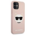 Karl Lagerfeld KLHCP12SSLCHLP iPhone 12 mini 5,4" hardcase jasno różowy/light pink Silicone Choupette