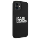 Karl Lagerfeld KLHCP12SSLKLRBK iPhone 12 mini 5,4" Silicone Stack Logo czarny/black