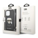 Karl Lagerfeld KLHCP13LCMNIPK iPhone 13 Pro / 13 6,1" hardcase czarny/black Leather Monogram Patch and Cord Iconik