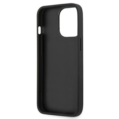 Karl Lagerfeld KLHCP13LPKMP iPhone 13 Pro / 13 6,1" różowy/pink hardcase Leather Ikonik Karl`s Head Metal