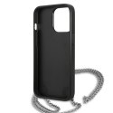 Karl Lagerfeld KLHCP13LPMK iPhone 13 Pro / 13 6,1" hardcase czarny/black Leather Textured and Chain