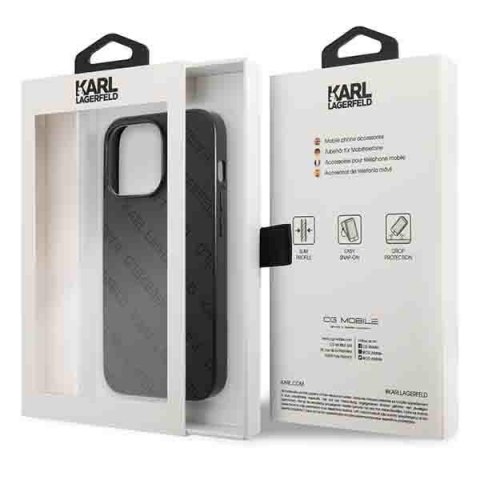 Karl Lagerfeld KLHCP13LPTLK iPhone 13 Pro / 13 6,1" hardcase czarny/black Perforated Allover