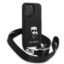 Karl Lagerfeld KLHCP13LSAIPCK iPhone 13 Pro / 13 6,1" hardcase czarny/black Saffiano Metal Ikonik