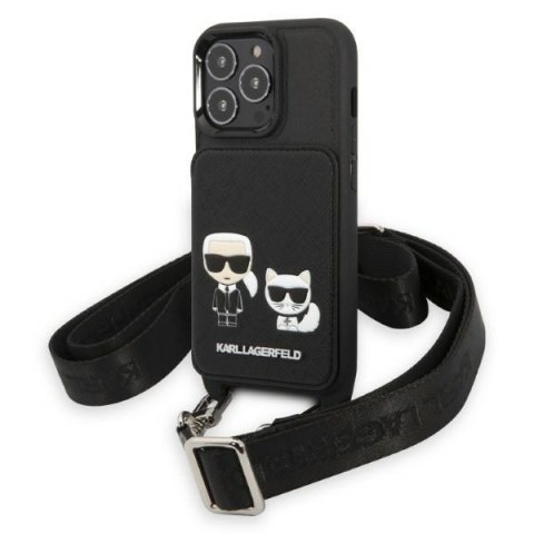 Karl Lagerfeld KLHCP13LSAKCHSK iPhone 13 Pro / 13 6,1" hardcase Saffiano Karl & Choupette Embossed