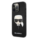 Karl Lagerfeld KLHCP13LSAKHBK iPhone 13 Pro / 13 6,1" czarny/black hardcase Saffiano Ikonik Karl`s Head