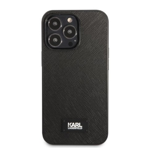 Karl Lagerfeld KLHCP13LSFMP2K iPhone 13 Pro / 13 6,1" hardcase czarny/black Saffiano Plaque