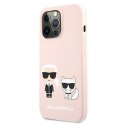 Karl Lagerfeld KLHCP13LSSKCI iPhone 13 Pro / 13 6,1" hardcase jasno różowy/light pink Silicone Karl & Choupette