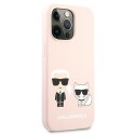 Karl Lagerfeld KLHCP13LSSKCI iPhone 13 Pro / 13 6,1" hardcase jasno różowy/light pink Silicone Karl & Choupette