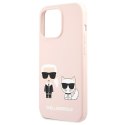 Karl Lagerfeld KLHCP13LSSKCI iPhone 13 Pro / 13 6,1" hardcase jasno różowy/light pink Silicone Karl & Choupette