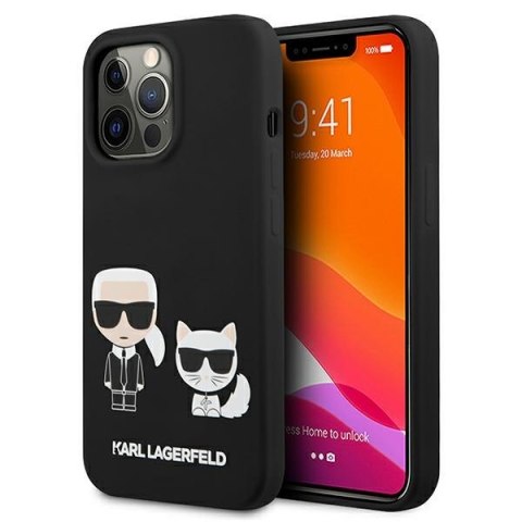 Karl Lagerfeld KLHCP13LSSKCK iPhone 13 Pro / 13 6,1" hardcase czarny/black Silicone Karl & Choupette