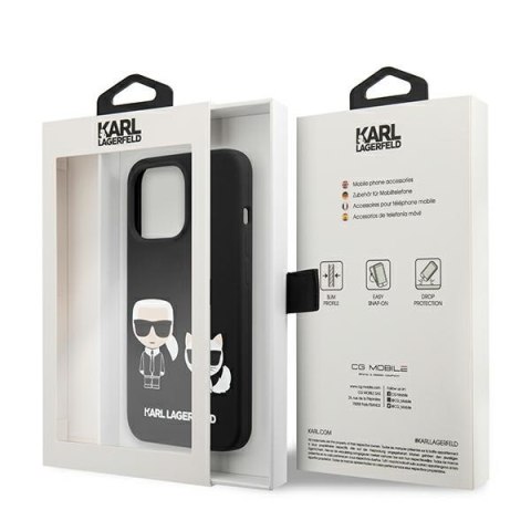 Karl Lagerfeld KLHCP13LSSKCK iPhone 13 Pro / 13 6,1" hardcase czarny/black Silicone Karl & Choupette