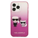 Karl Lagerfeld KLHCP13LTGKCP iPhone 13 Pro / 13 6,1" hardcase różowy/pink Gradient Ikonik Karl & Choupette