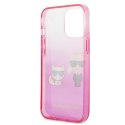 Karl Lagerfeld KLHCP13LTGKCP iPhone 13 Pro / 13 6,1" hardcase różowy/pink Gradient Ikonik Karl & Choupette