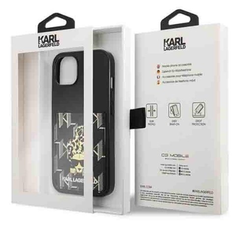 Karl Lagerfeld KLHCP13MCANCNK iPhone 13 / 14 / 15 6,1" hardcase czarny/black Karlimals Cardslot