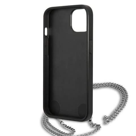 Karl Lagerfeld KLHCP13MPMK iPhone 13 / 14 / 15 6,1" hardcase czarny/black Leather Textured and Chain