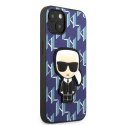 Karl Lagerfeld KLHCP13MPMNIKBL iPhone 13 6,1" hardcase niebieski/blue Monogram Ikonik Patch