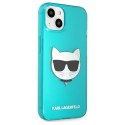 Karl Lagerfeld KLHCP13SCHTRB iPhone 13 mini 5,4" niebieski/blue hardcase Glitter Choupette Fluo