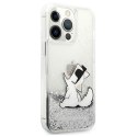 Karl Lagerfeld KLHCP13XGCFS iPhone 13 Pro Max 6,7" srebrny/silver hardcase Liquid Glitter Choupette Fun