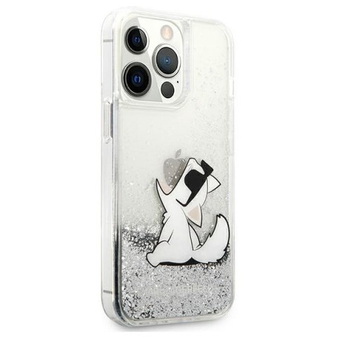 Karl Lagerfeld KLHCP13XGCFS iPhone 13 Pro Max 6,7" srebrny/silver hardcase Liquid Glitter Choupette Fun