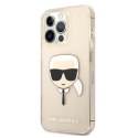 Karl Lagerfeld KLHCP13XKHTUGLGO iPhone 13 Pro Max 6,7" złoty/gold hardcase Glitter Karl`s Head