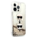 Karl Lagerfeld KLHCP13XKICGLD iPhone 13 Pro Max 6,7" złoty/gold hardcase Liquid Glitter Karl&Choupette Head