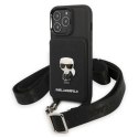 Karl Lagerfeld KLHCP13XSAIPCK iPhone 13 Pro Max 6,7" hardcase czarny/black Saffiano Metal Ikonik