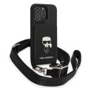 Karl Lagerfeld KLHCP13XSAIPCK iPhone 13 Pro Max 6,7" hardcase czarny/black Saffiano Metal Ikonik