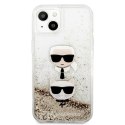 Karl Lagerfeld KLHCP13SKICGLD iPhone 13 mini 5,4" złoty/gold hardcase Liquid Glitter Karl&Choupette Head