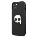 Karl Lagerfeld KLHCP13SPKMK iPhone 13 mini 5,4" czarny/black hardcase Leather Ikonik Karl`s Head Metal