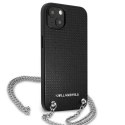 Karl Lagerfeld KLHCP13SPMK iPhone 13 mini 5,4" hardcase czarny/black Leather Textured and Chain