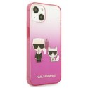 Karl Lagerfeld KLHCP13STGKCP iPhone 13 mini 5,4" hardcase różowy/pink Gradient Ikonik Karl & Choupette