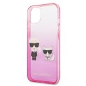 Karl Lagerfeld KLHCP13STGKCP iPhone 13 mini 5,4" hardcase różowy/pink Gradient Ikonik Karl & Choupette