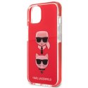 Karl Lagerfeld KLHCP13STPE2TR iPhone 13 mini 5,4" hardcase czerwony/red Karl&Choupette Head