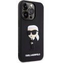 Karl Lagerfeld KLHCP14L3DRKINK iPhone 14 Pro 6.1" czarny/black hardcase Rubber Ikonik 3D