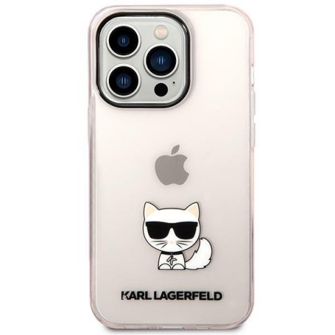 Karl Lagerfeld KLHCP14LCTTRI iPhone 14 Pro 6,1" hardcase różowy/pink Transparent Choupette Body
