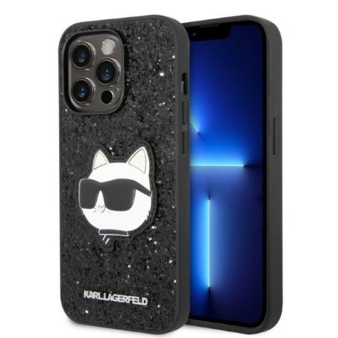 Karl Lagerfeld KLHCP14LG2CPK iPhone 14 Pro 6,1" czarny/black hardcase Glitter Choupette Patch