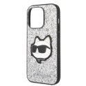 Karl Lagerfeld KLHCP14LG2CPS iPhone 14 Pro 6,1" srebrny/silver hardcase Glitter Choupette Patch