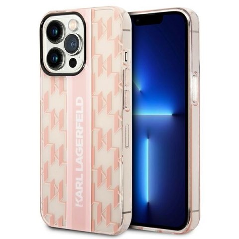 Karl Lagerfeld KLHCP14LHKLSPCP iPhone 14 Pro 6,1" hardcase różowy/pink Mono Vertical Stripe