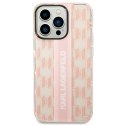 Karl Lagerfeld KLHCP14LHKLSPCP iPhone 14 Pro 6,1" hardcase różowy/pink Mono Vertical Stripe