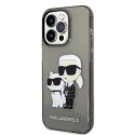 Karl Lagerfeld KLHCP14LHNKCTGK iPhone 14 Pro 6,1" czarny/black hardcase Glitter Karl&Choupette