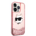 Karl Lagerfeld KLHCP14LLNCHCP iPhone 14 Pro 6,1" różowy/pink hardcase Glitter Choupette Head