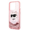 Karl Lagerfeld KLHCP14LLNCHCP iPhone 14 Pro 6,1" różowy/pink hardcase Glitter Choupette Head