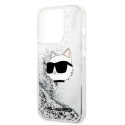 Karl Lagerfeld KLHCP14LLNCHCS iPhone 14 Pro 6,1" srebrny/silver hardcase Glitter Choupette Head