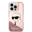 Karl Lagerfeld KLHCP14LLNKHCP iPhone 14 Pro 6,1" różowy/pink hardcase Glitter Karl Head