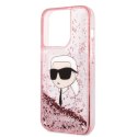 Karl Lagerfeld KLHCP14LLNKHCP iPhone 14 Pro 6,1" różowy/pink hardcase Glitter Karl Head